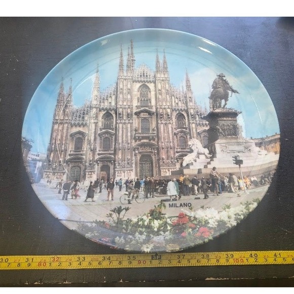 Other - Vintage Milano Duomo di Milano Italy Souvenir Decorative Plate 12 Inch Round